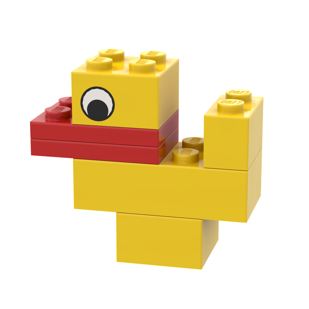 LEGO Serious Play Duck geel met rode snavel (5 stuks)